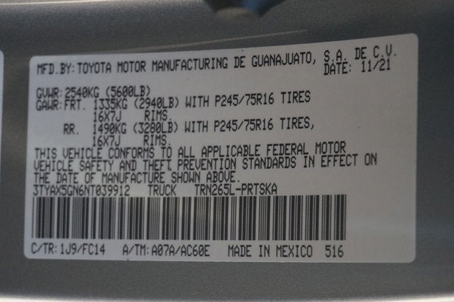 2022 Toyota Tacoma 2WD SR5